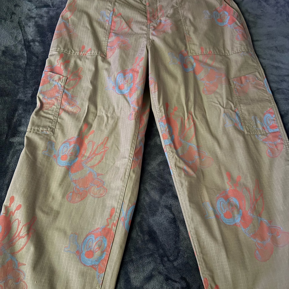 Timberland x Billionaire’s Boys Club Gray Cartoon Print Cargo Pants